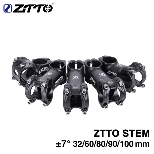 Lätt cykelstam i aluminiumlegering 7 Degree 32 60 80 90 100mm High-Strength Lightweight 31.8mm