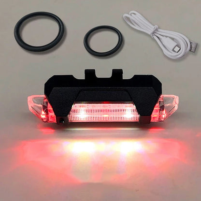 Uppladdningsbar USB LED cykel bakljus Mountainbike säkerhetsvarning Fram och bak Blinkande lampor Nattridning Tillbehör
