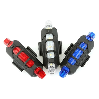 Uppladdningsbar USB LED cykel bakljus Mountainbike säkerhetsvarning Fram och bak Blinkande lampor Nattridning Tillbehör