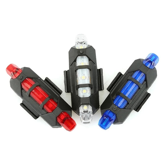 Uppladdningsbar USB LED cykel bakljus Mountainbike säkerhetsvarning Fram och bak Blinkande lampor Nattridning Tillbehör