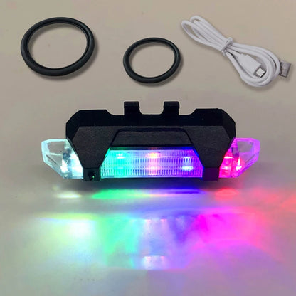 Uppladdningsbar USB LED cykel bakljus Mountainbike säkerhetsvarning Fram och bak Blinkande lampor Nattridning Tillbehör