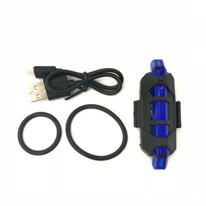 Uppladdningsbar USB LED cykel bakljus Mountainbike säkerhetsvarning Fram och bak Blinkande lampor Nattridning Tillbehör